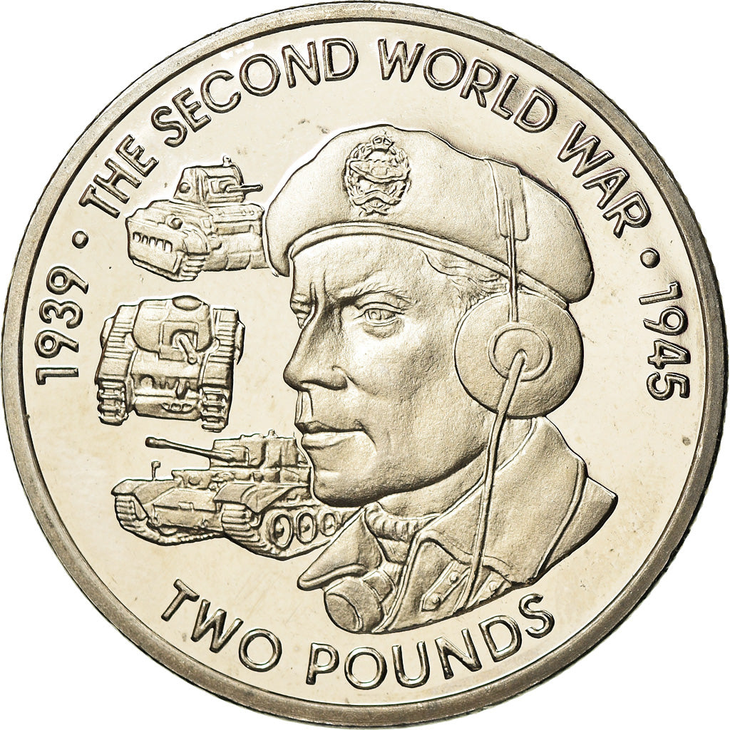 Moneta, British Indian Ocean, 2 Pounds, 2019, 2ème guerre mondiale -