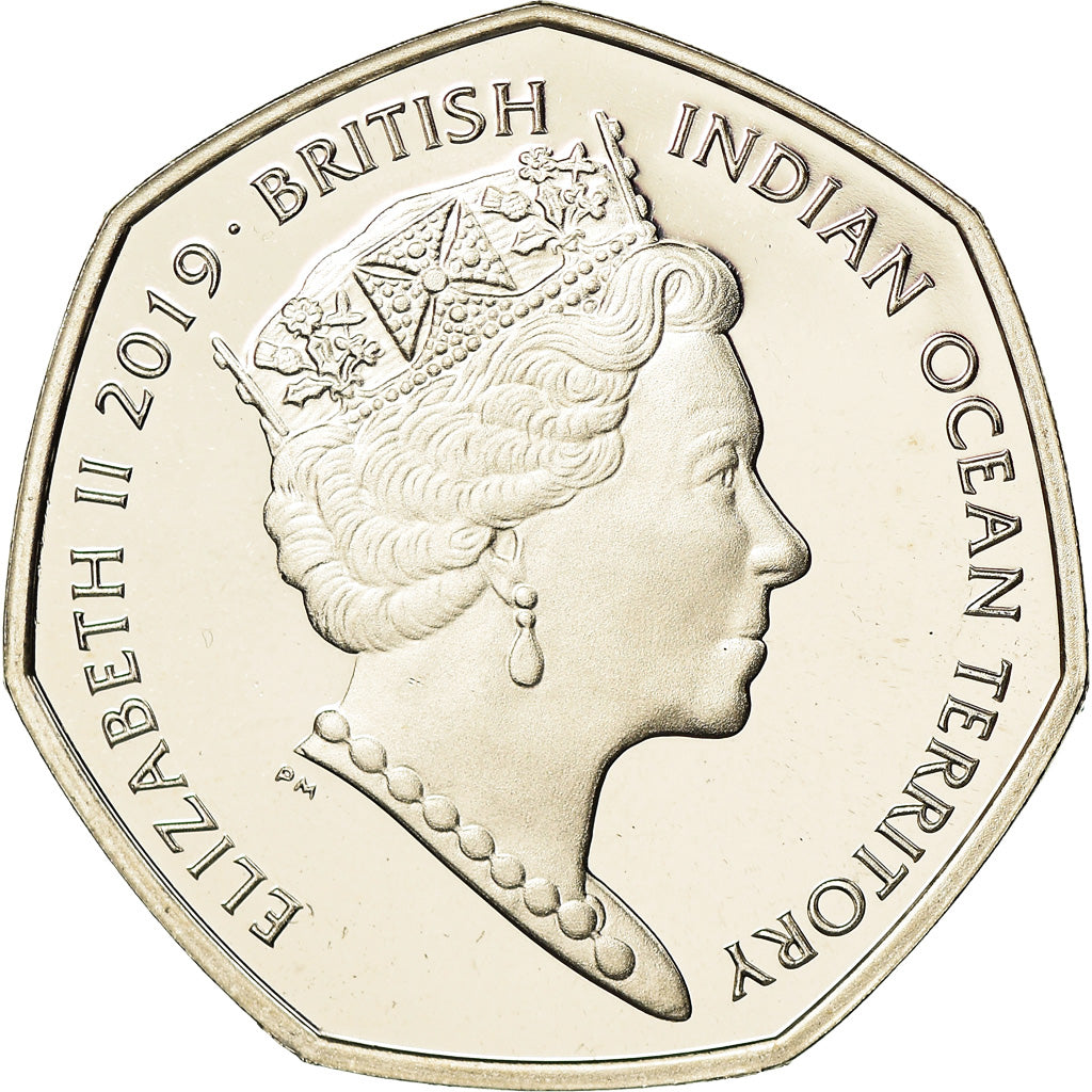 Coin, British Indian Ocean, 50 Pence, 2019, Tortues - Tortue Caouanne