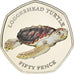 Moneda, British Indian Ocean, 50 Pence, 2019, Tortues - Tortue Caouanne, FDC