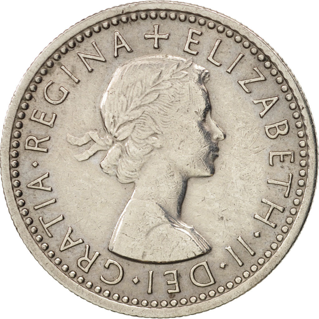 Great Britain, Elizabeth II, 6 Pence, 1960, EF(40-45), Copper-nickel, KM:903