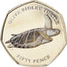 Moneta, British Indian Ocean, 50 Pence, 2019, Tortues - Tortue olivâtre, FDC