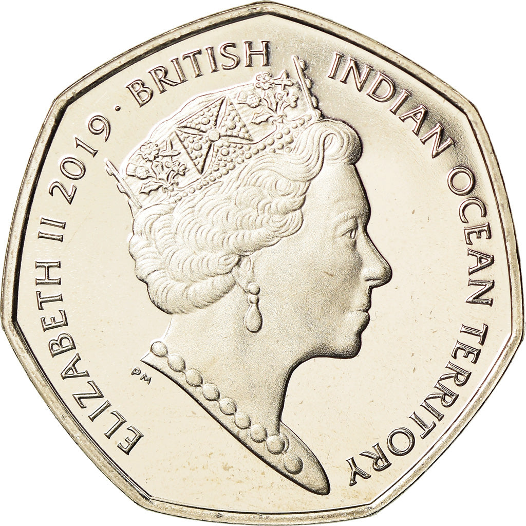 Coin, British Indian Ocean, 50 Pence, 2019, Tortues - Tortue luth, MS(65-70)