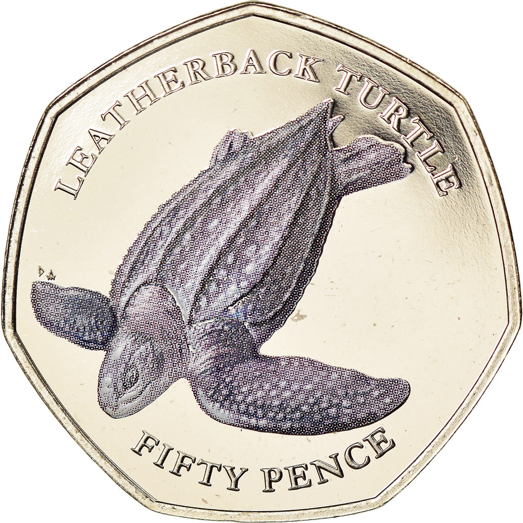 Coin, British Indian Ocean, 50 Pence, 2019, Tortues - Tortue luth, MS(65-70)