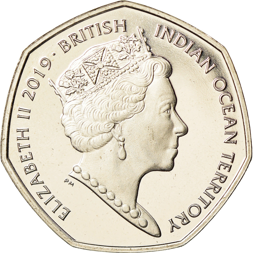 Coin, British Indian Ocean, 50 Pence, 2019, Tortues - Tortue luth, MS(65-70)