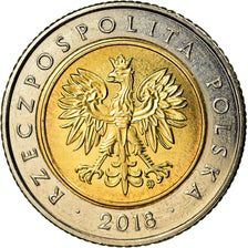 Coin, Poland, 5 Zlotych, 2018, Warsaw, Indépendance de la Pologne, MS(63)