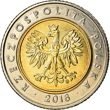 Coin, Poland, 5 Zlotych, 2018, Warsaw, Indépendance de la Pologne, MS(63)