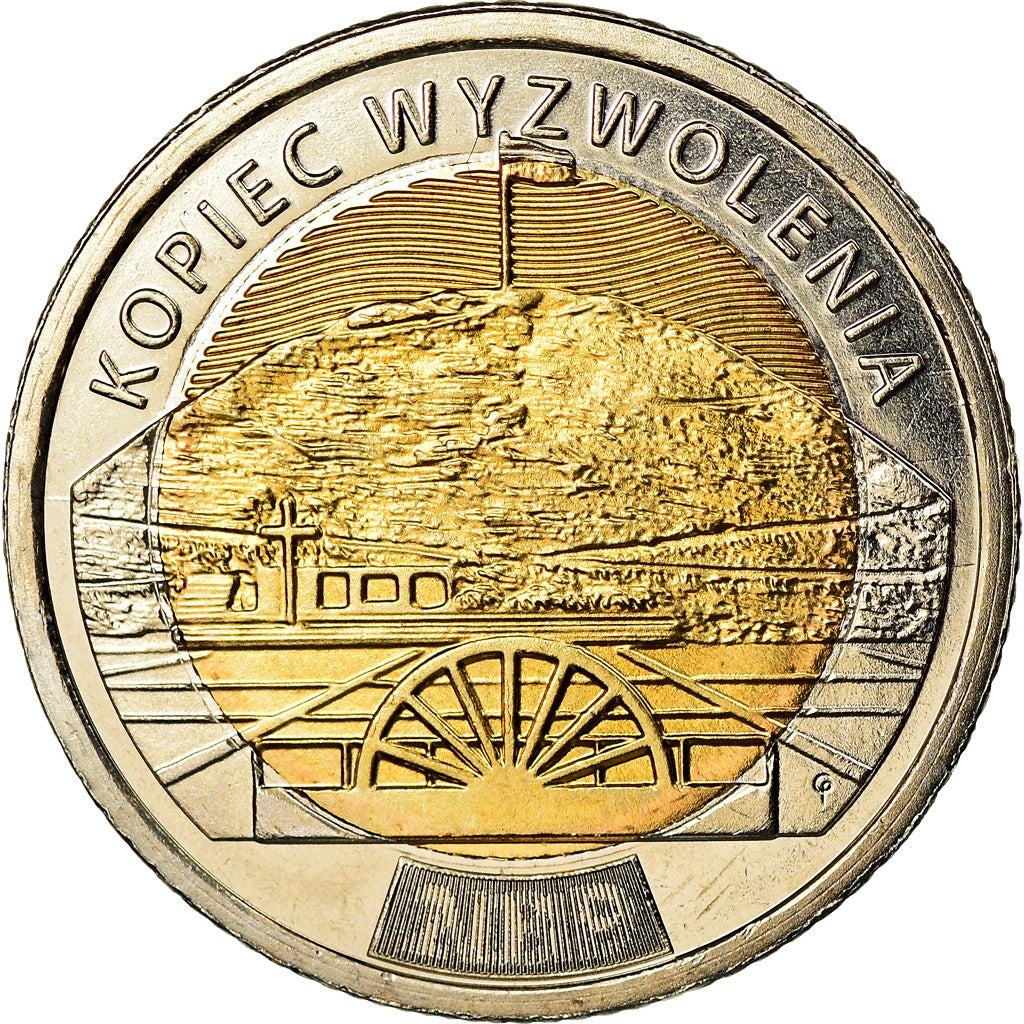 Monnaie, Pologne, 5 Zlotych, 2019, Warsaw, Monticule de la Libération, SPL