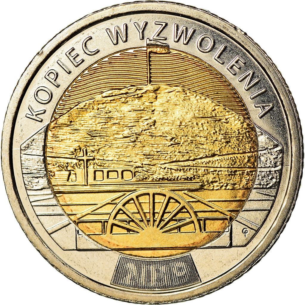 Coin, Poland, 5 Zlotych, 2019, Warsaw, Monticule de la Libération, MS(63)