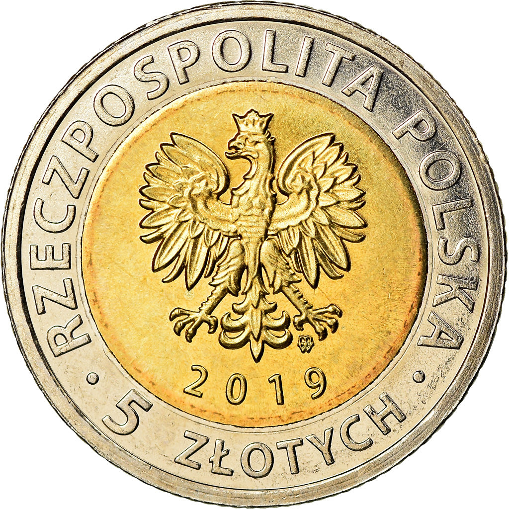 Coin, Poland, 5 Zlotych, 2019, Warsaw, Monticule de la Libération, MS(63)