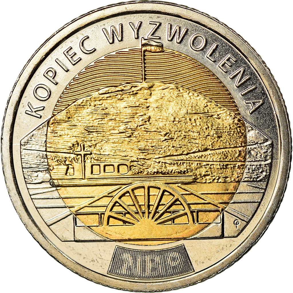 Coin, Poland, 5 Zlotych, 2019, Warsaw, Monticule de la Libération, MS(63)