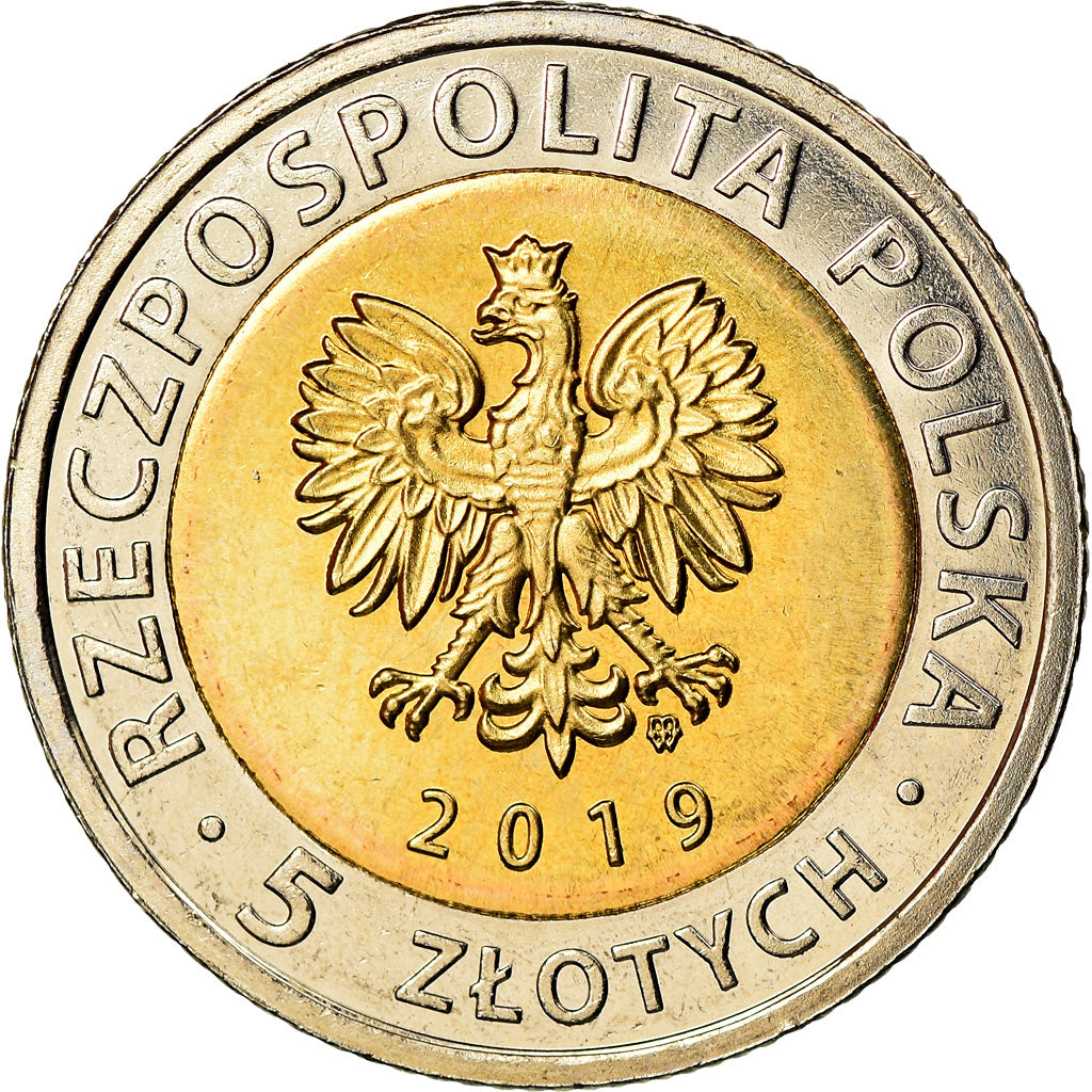 Coin, Poland, 5 Zlotych, 2019, Warsaw, Monticule de la Libération, MS(63)