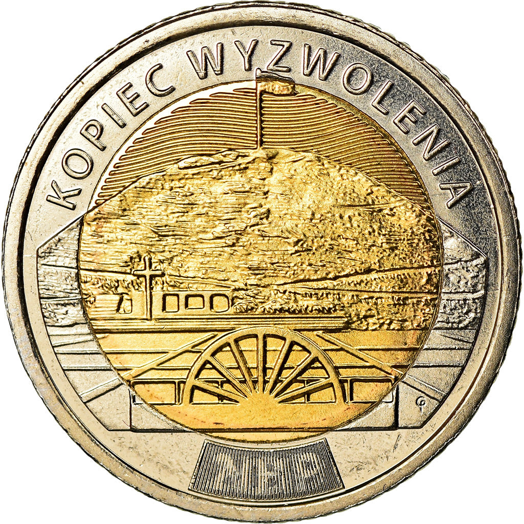 Monnaie, Pologne, 5 Zlotych, 2019, Warsaw, Monticule de la Libération, SPL