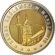 Moneda, Polonia, 5 Zlotych, 2014, Warsaw, Château royal de Varsovie, SC