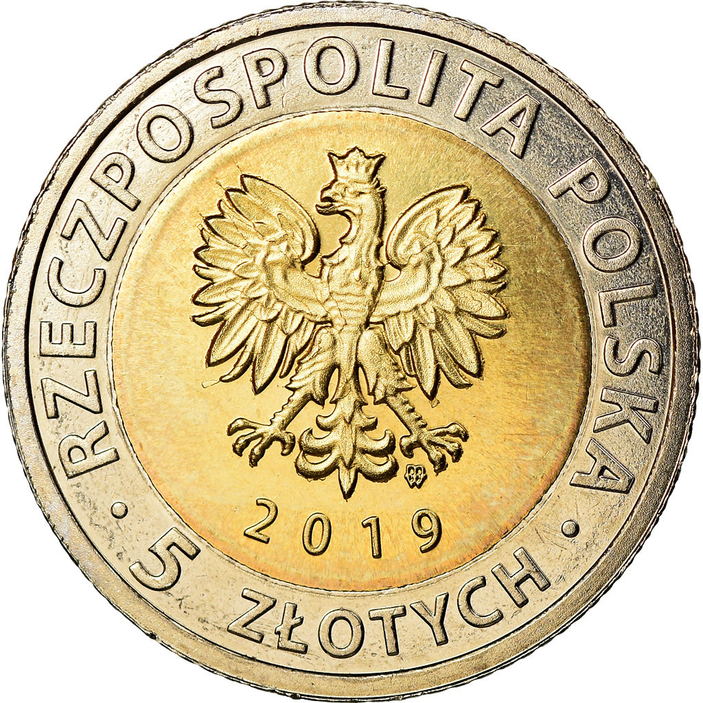 Moneta, Polonia, 5 Zlotych, 2019, Warsaw, Basilique de Frombork, SPL