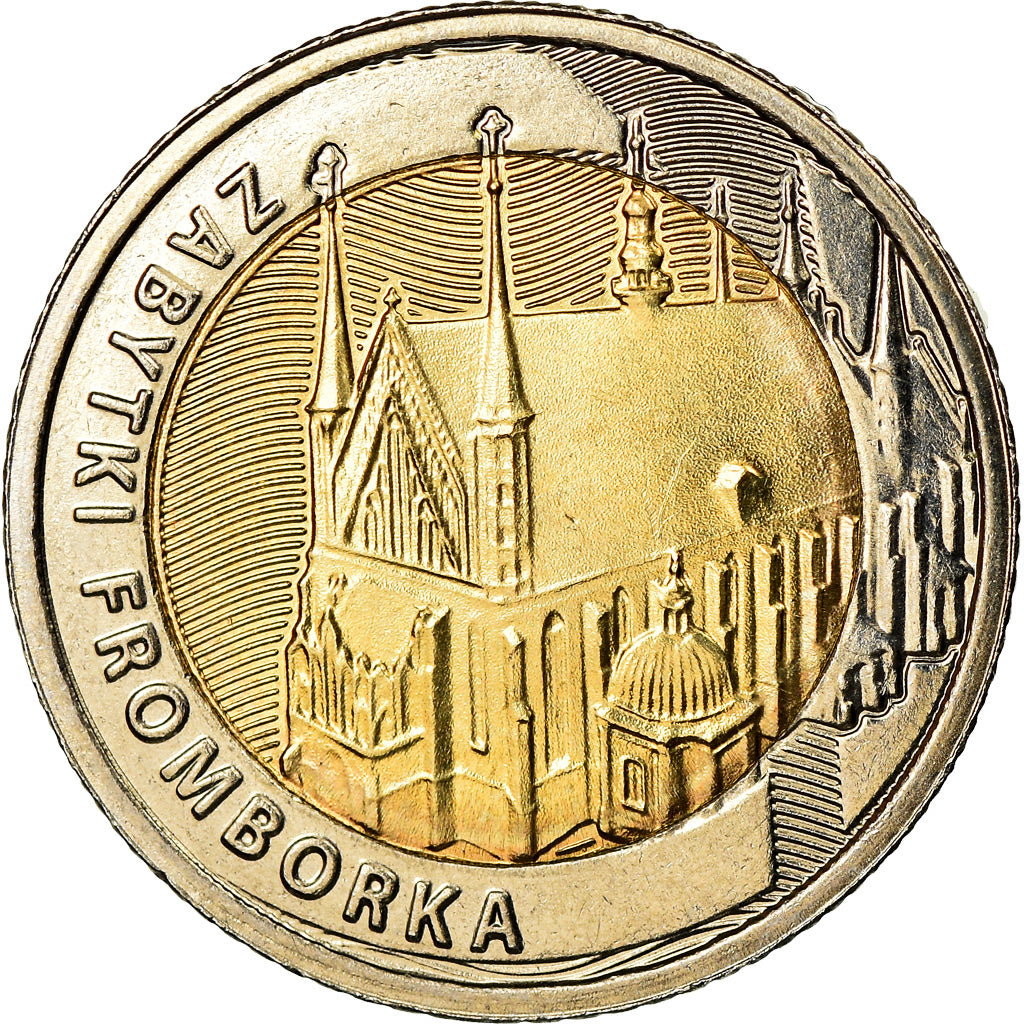 Coin, Poland, 5 Zlotych, 2019, Warsaw, Basilique de Frombork, MS(63)
