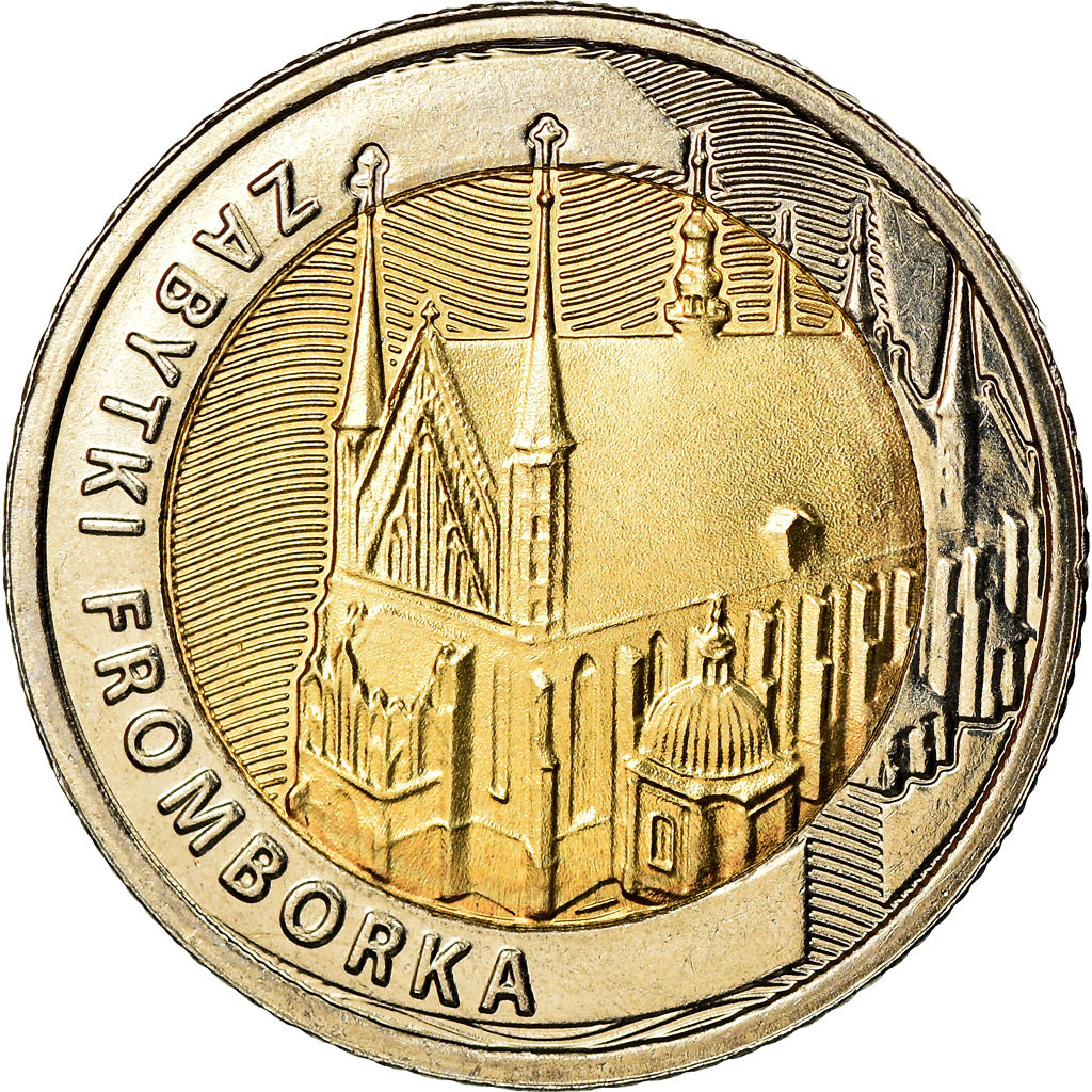 Coin, Poland, 5 Zlotych, 2019, Warsaw, Basilique de Frombork, MS(63)