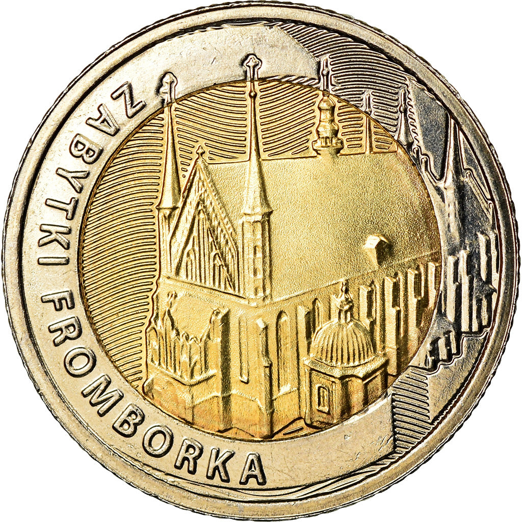 Coin, Poland, 5 Zlotych, 2019, Warsaw, Basilique de Frombork, MS(63)