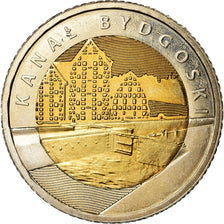 Coin, Poland, 5 Zlotych, 2015, Warsaw, Canal de Bydgoski, MS(63), Bi-Metallic