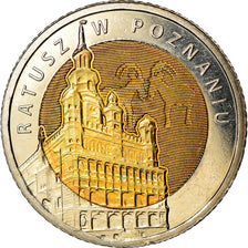 Coin, Poland, 5 Zlotych, 2015, Warsaw, Poznan, MS(63), Bi-Metallic