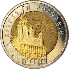 Coin, Poland, 5 Zlotych, 2015, Warsaw, Poznan, MS(63), Bi-Metallic
