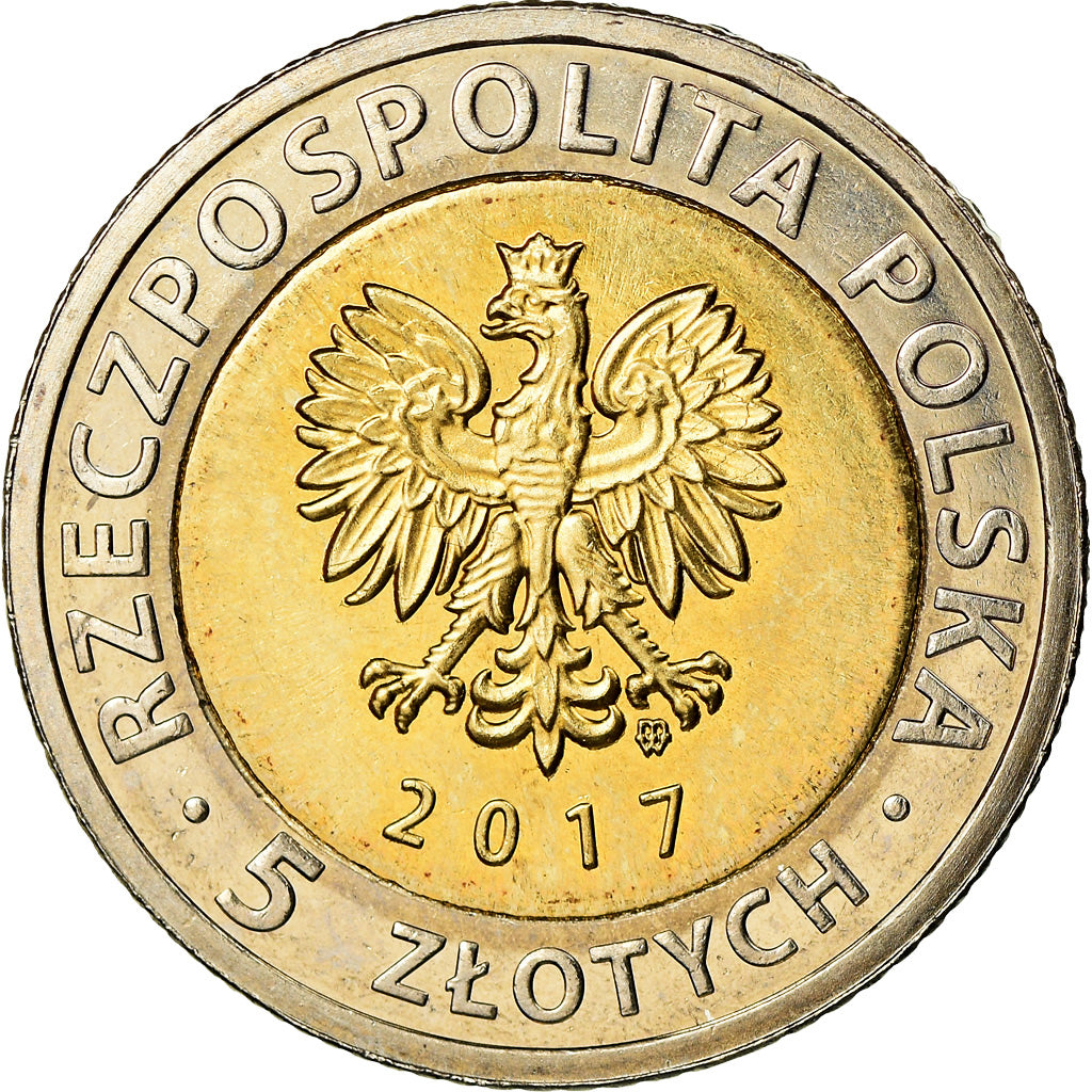 Moneta, Polonia, 5 Zlotych, 2017, Warsaw, Région industrielle, SPL