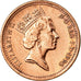 Coin, Great Britain, Elizabeth II, Penny, 1996, AU(50-53), Copper Plated Steel