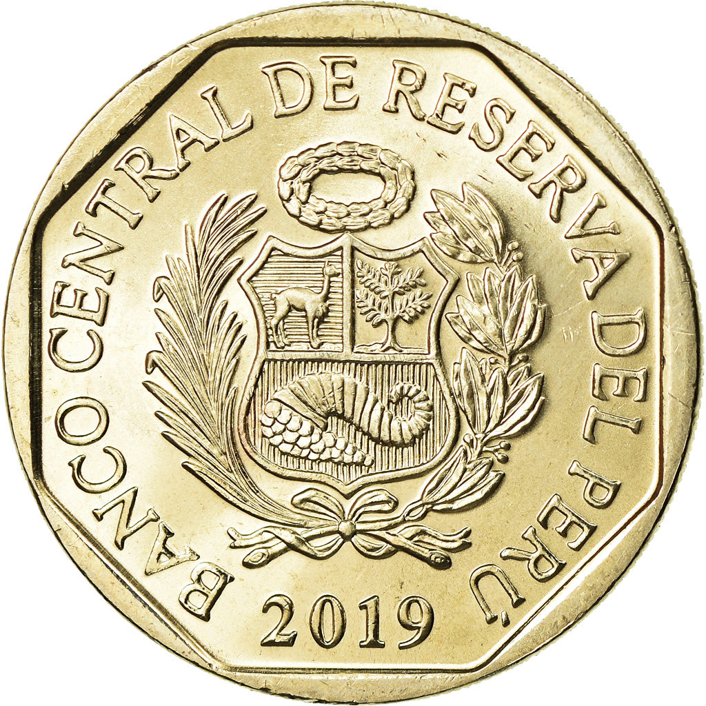 Coin, Peru, Sol, 2019, Lima, Chat des Andes, MS(63), Nickel-brass