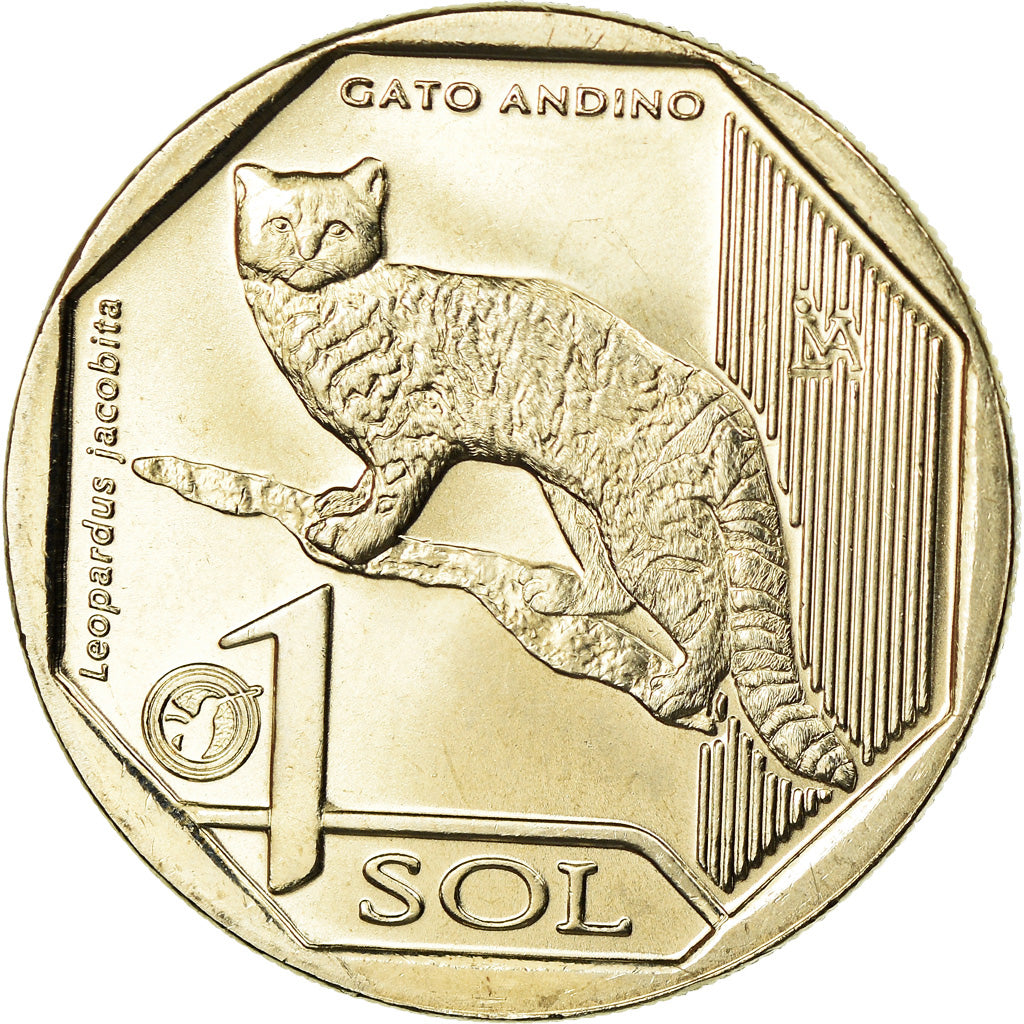Coin, Peru, Sol, 2019, Lima, Chat des Andes, MS(63), Nickel-brass