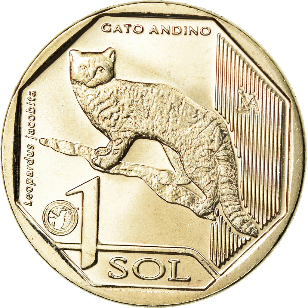 Coin, Peru, Sol, 2019, Lima, Chat des Andes, MS(63), Nickel-brass