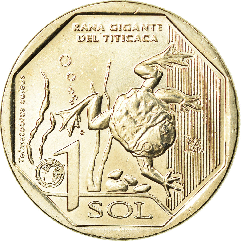 Monnaie, Pérou, Sol, 2019, Lima, Grenouille du Titicaca, SPL, Nickel-brass
