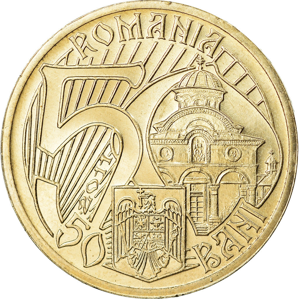 Coin, Romania, 50 Bani, 2011, Mircea Ier de Valachie, MS(63), Nickel-brass