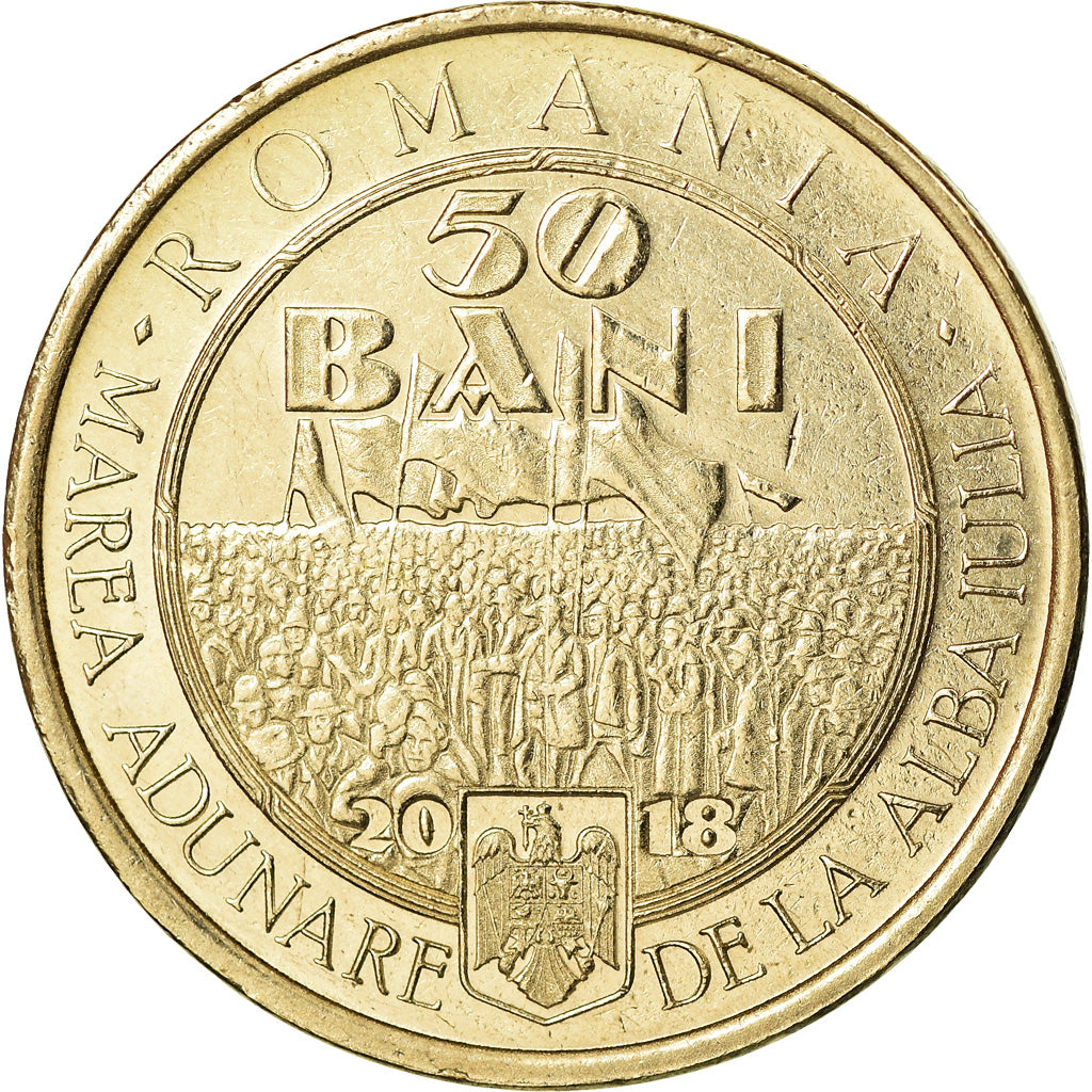 Monnaie, Roumanie, 50 Bani, 2018, Grande union, SPL, Nickel-brass