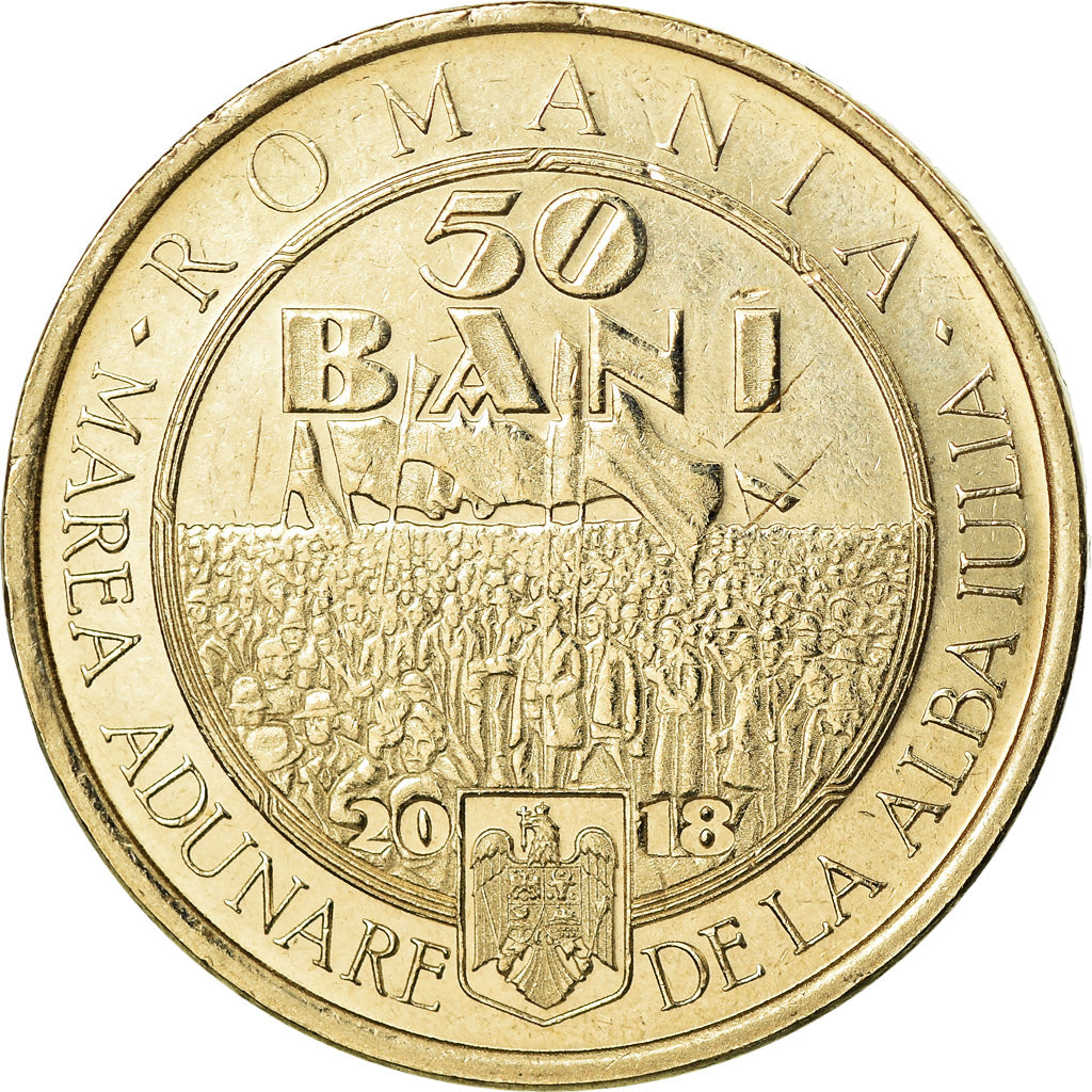 Monnaie, Roumanie, 50 Bani, 2018, Grande union, SPL, Nickel-brass