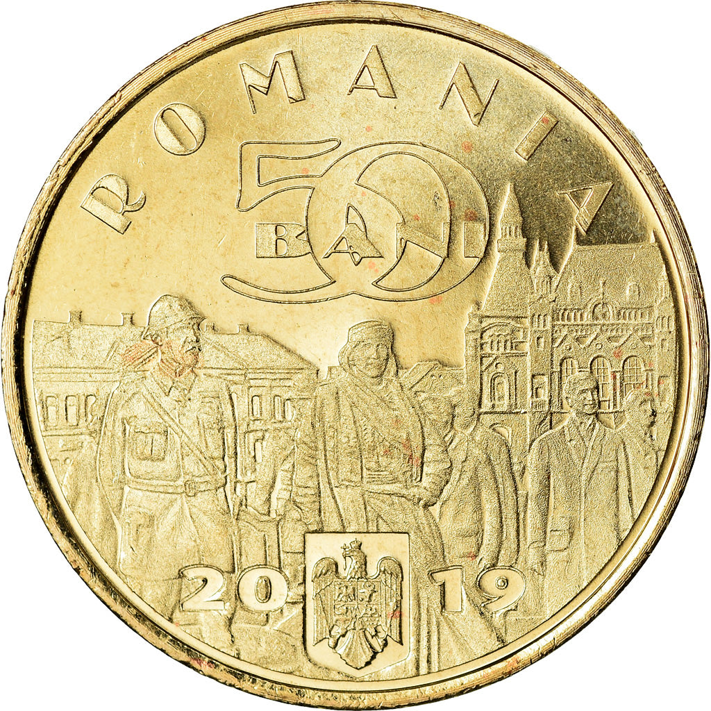 Coin, Romania, 50 Bani, 2019, Ferdinand 1er, MS(63), Nickel-brass