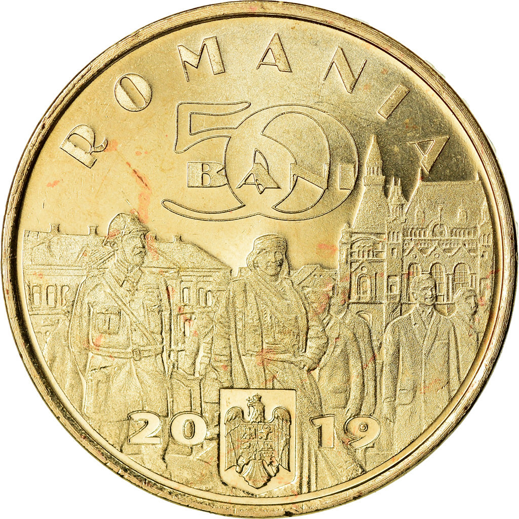 Coin, Romania, 50 Bani, 2019, Ferdinand 1er, MS(63), Nickel-brass