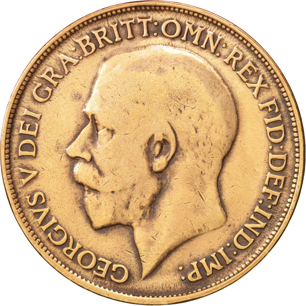 Great Britain, George V, Penny, 1915, VF(30-35), Bronze, KM:810