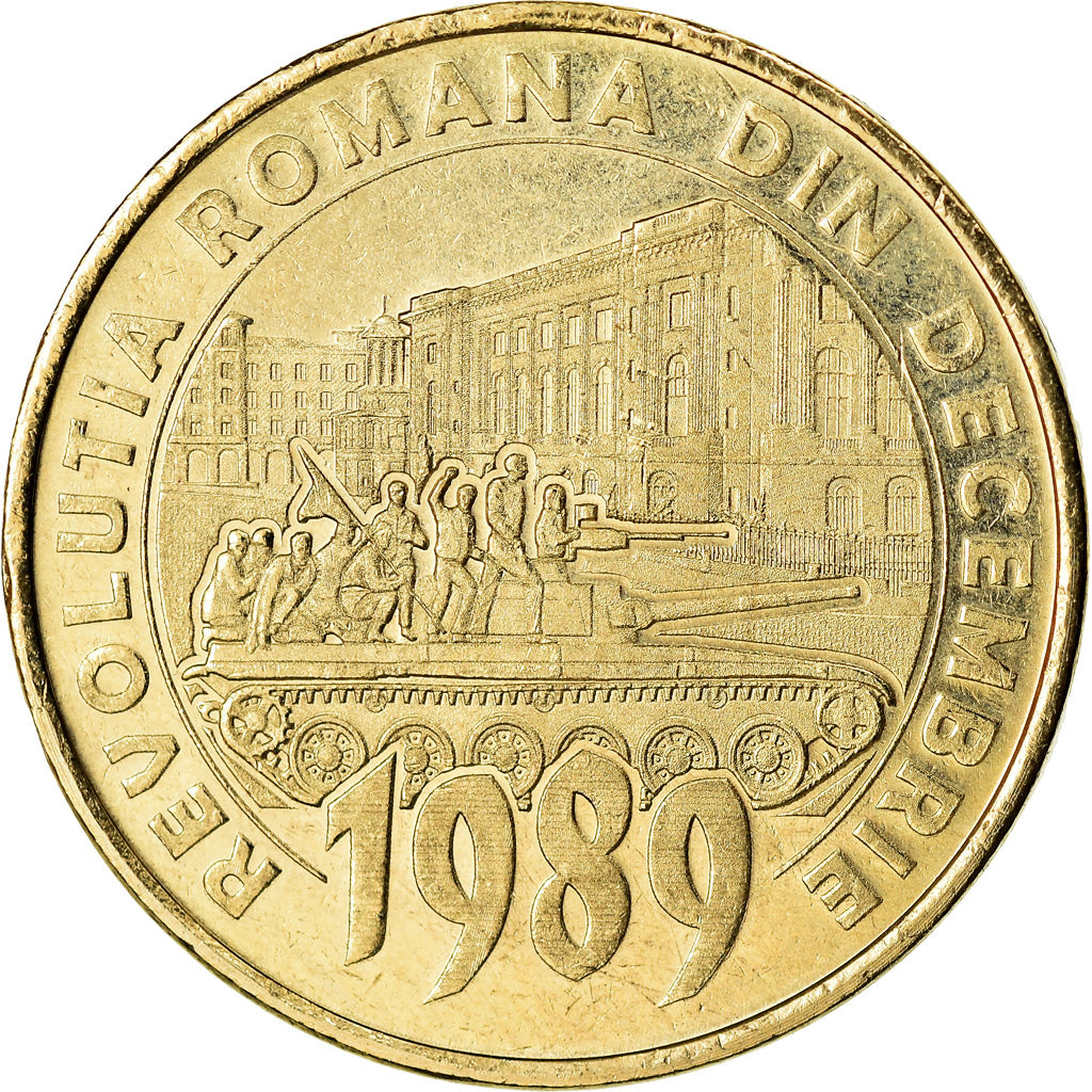 Coin, Romania, 50 Bani, 2019, Révolution de Décembre 1989, MS(63)