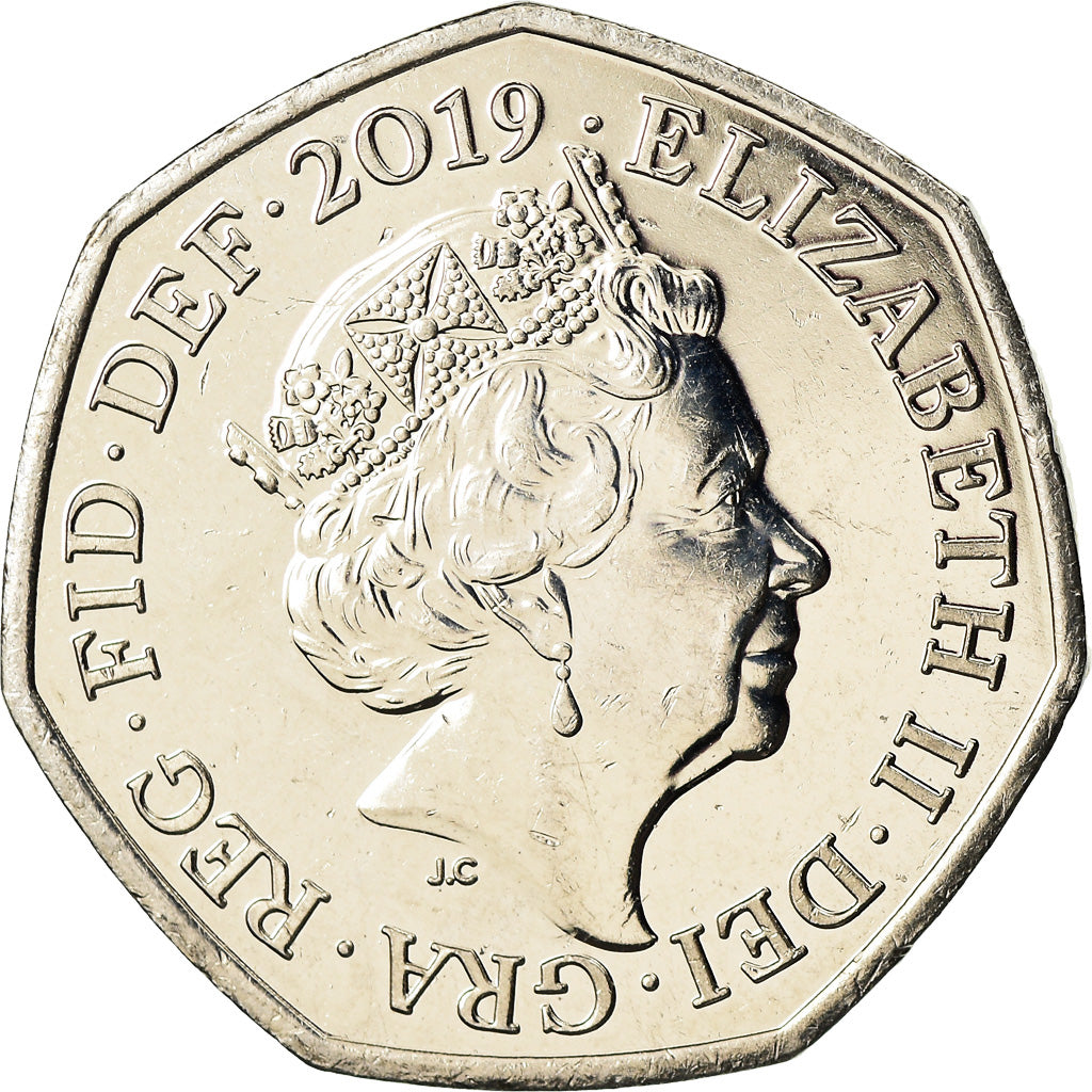 Coin, Great Britain, 50 Pence, 2019, Sherlock Holmes, MS(63), Cupro-nickel