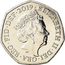 Coin, Great Britain, 50 Pence, 2019, Sherlock Holmes, MS(63), Cupro-nickel