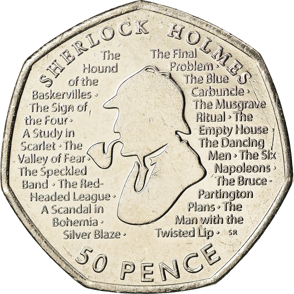 Monnaie, Grande-Bretagne, 50 Pence, 2019, Sherlock Holmes, SPL, Cupro-nickel