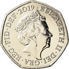 Münze, Großbritannien, 50 Pence, 2019, Sherlock Holmes, UNZ, Cupro-nickel