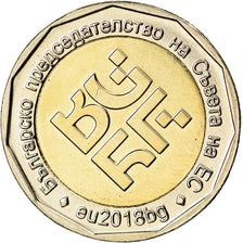 Coin, Bulgaria, 2 Leva, 2018, Présidence de l'Union Européenne, MS(63)