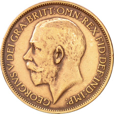 Great Britain, George V, 1/2 Penny, 1916, EF(40-45), Bronze, KM:809