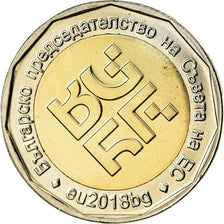 Coin, Bulgaria, 2 Leva, 2018, Présidence de l'Union Européenne, MS(63)