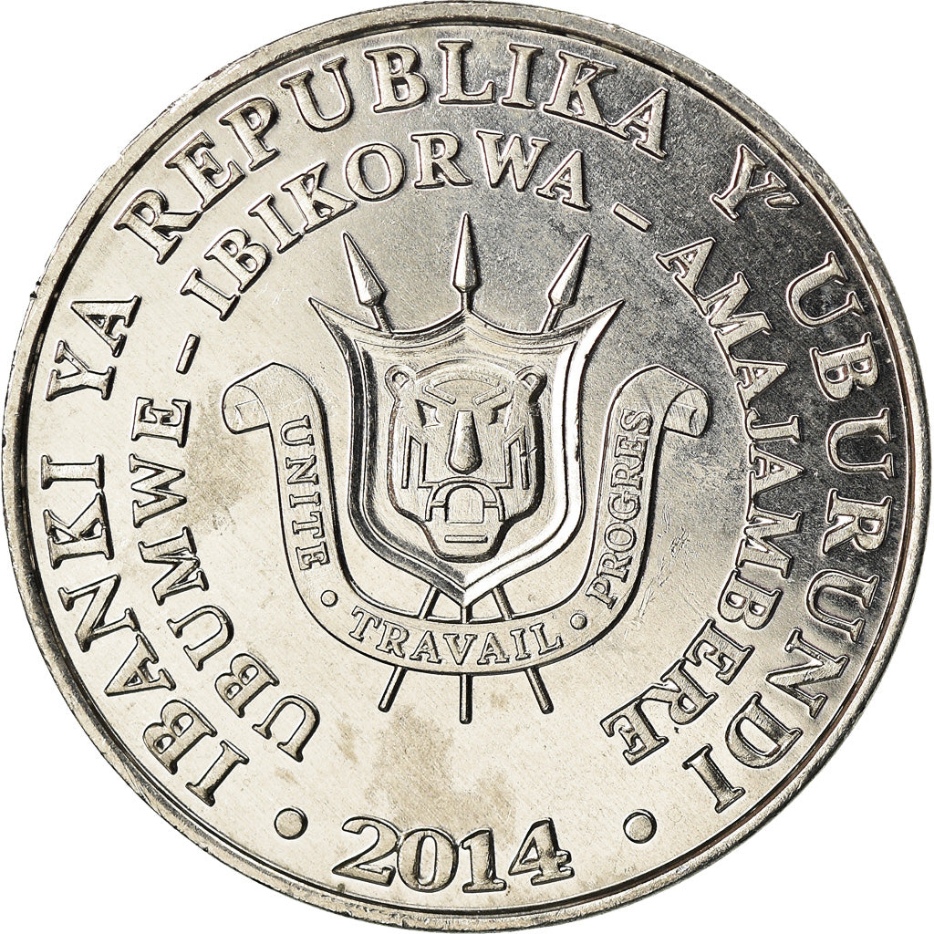 Monnaie, Burundi, 5 Francs, 2014, Oiseaux - Aigle couronné, SPL, Aluminium