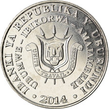 Munten, Burundi, 5 Francs, 2014, Oiseaux - Aigle couronné, UNC-, Aluminium