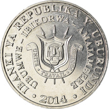 Moneda, Burundi, 5 Francs, 2014, Oiseaux - Râle ponctué, SC, Aluminio, KM:26