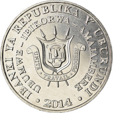 Münze, Burundi, 5 Francs, 2014, Oiseaux - Râle ponctué, UNZ, Aluminium, KM:26