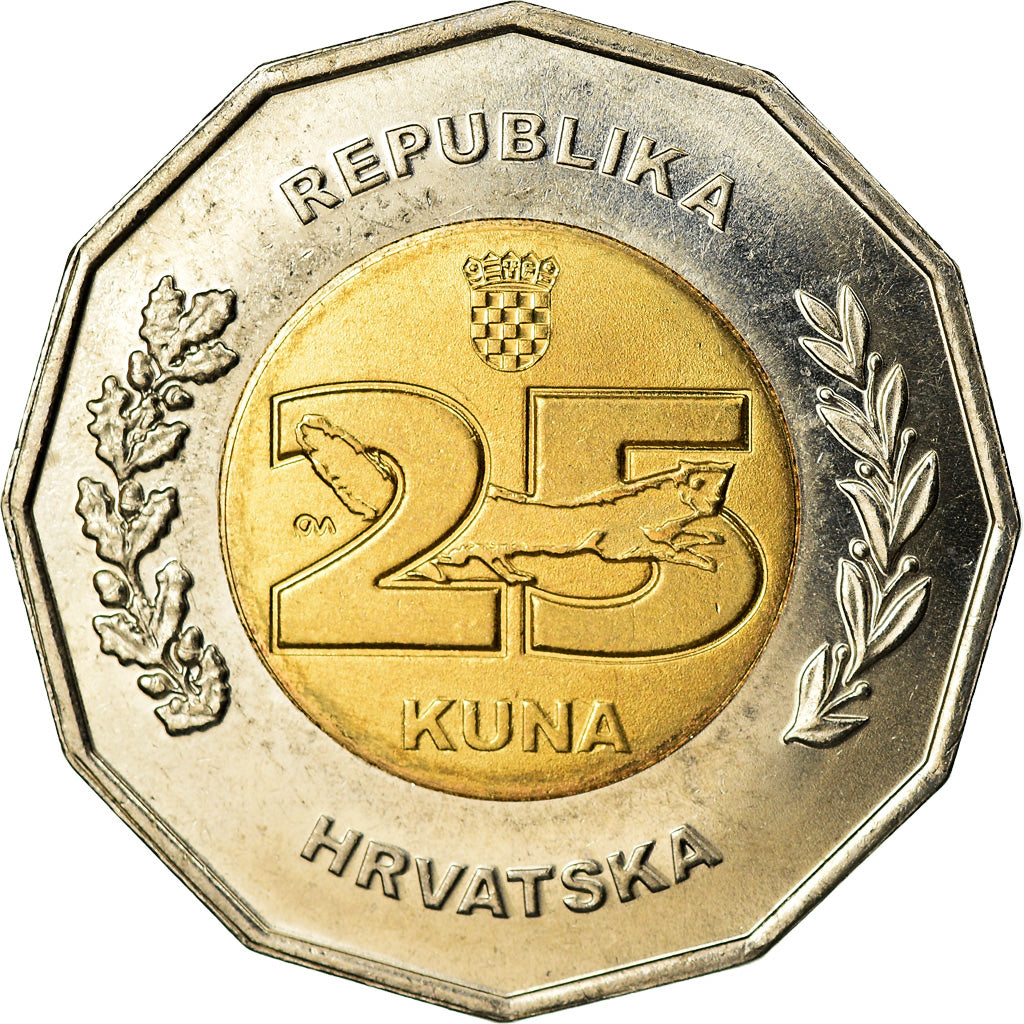 Monnaie, Croatie, 25 Kuna, 2020, Présidence de l'Union Européenne, SPL
