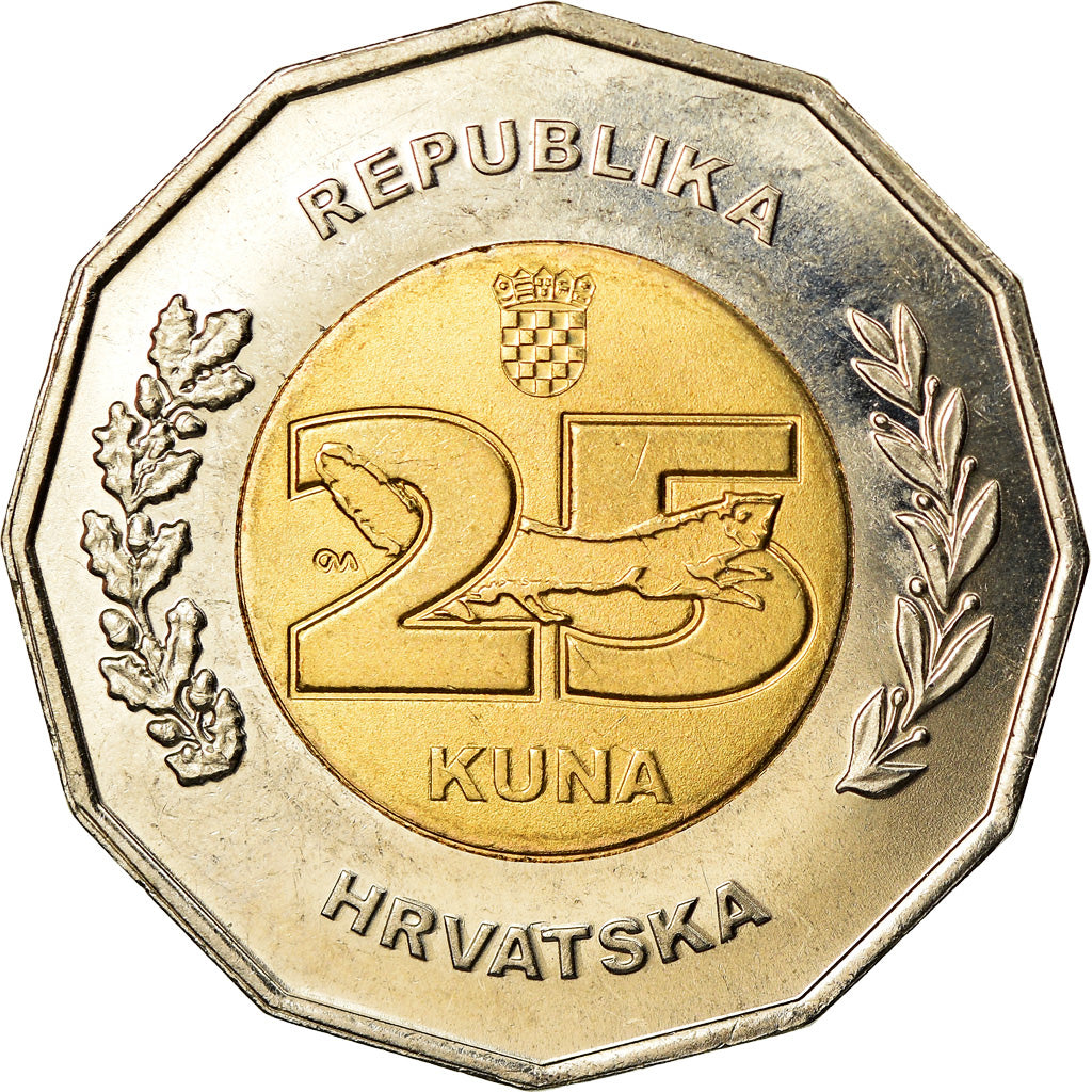 Moneda, Croacia, 25 Kuna, 2020, Présidence de l'Union Européenne, SC
